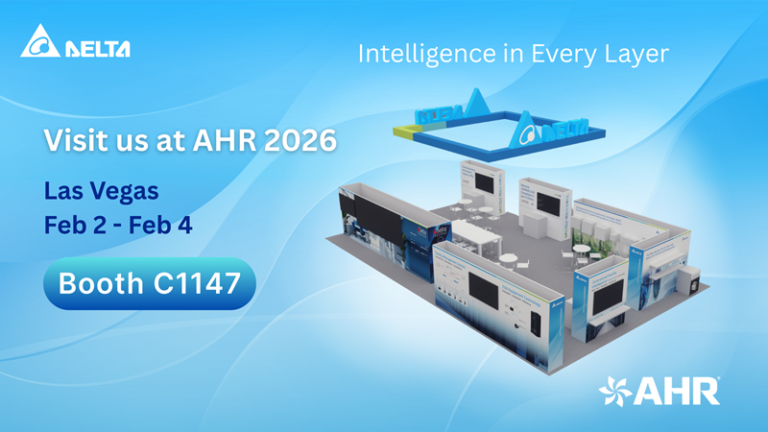 Delta to Feature Digital Twin Solution for Buildings, ASHRAE G36-ready HVAC Control, and Smart Automation for Data Center CDU Infrastructure at AHR Expo 2026