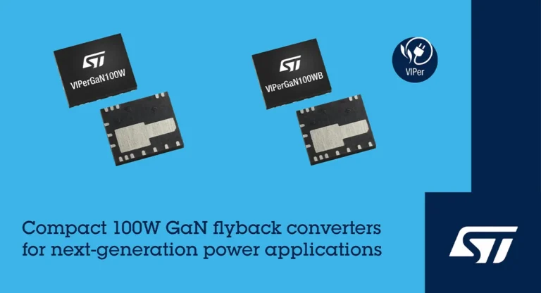 STMicroelectronics reveals VIPerGaN 100W converters for energy-efficient appliances