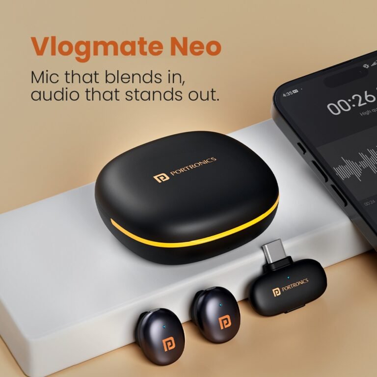Portronics launches VlogMate Neo: Mini Type-C Wireless Microphone with AI Feature