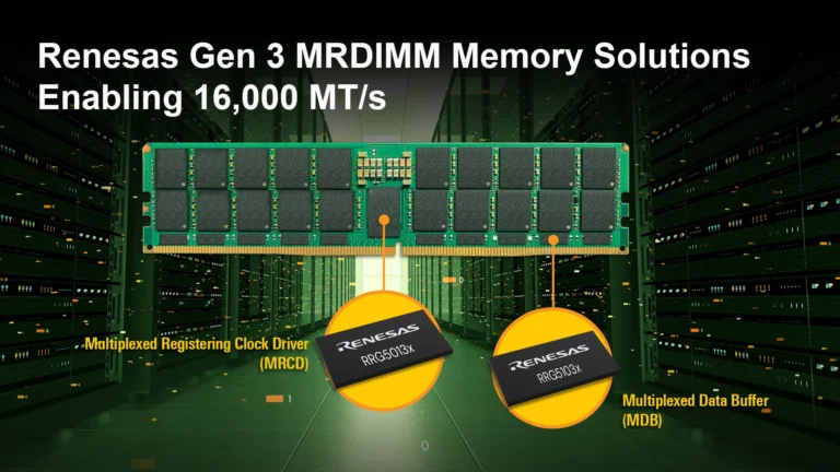 Renesas Introduces High-Performance Gen 3 MRDIMM Chipsets for AI Data Centers and HPC